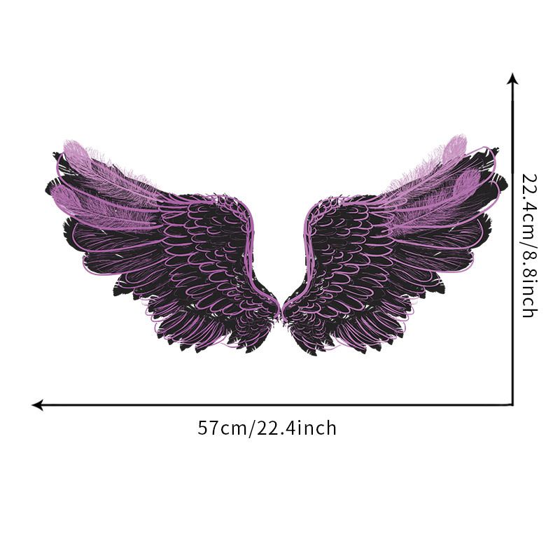 New Fashion Purple Black Wings Wall Stickers display picture 1