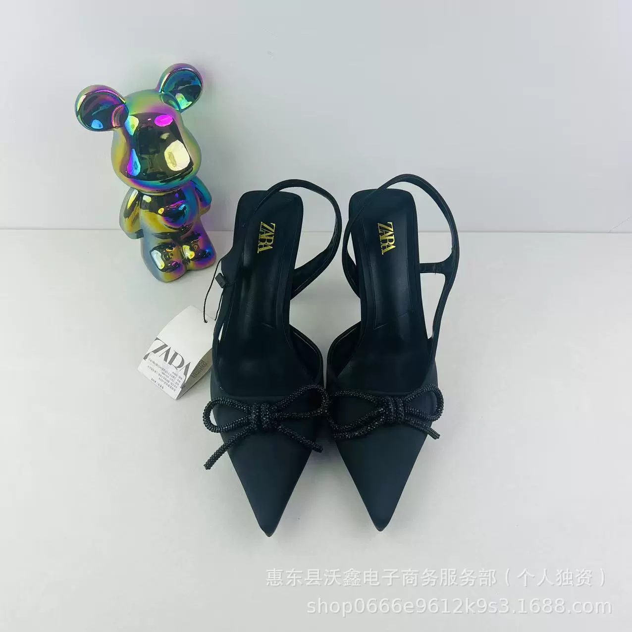 Woxin ZA новые весенние женские туфли с черными стразами