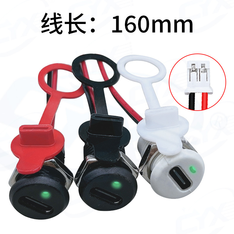 TYPE-C防水母座 帶螺 母頭TPC防水type 防水型TYPE C 滑板車