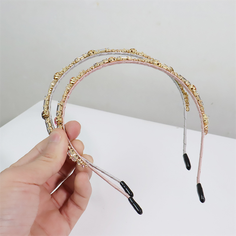 Glam Geometric Alloy Inlay Artificial Crystal Hair Band display picture 3