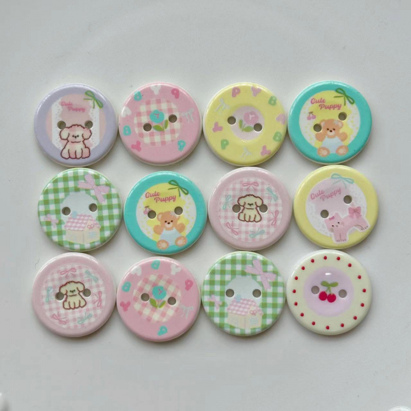 Cute Cartoon Cherry Color Button DIY Garment Accessories Headwear Accessories Shoe Flower Decoration Cream Glue Handmade Material