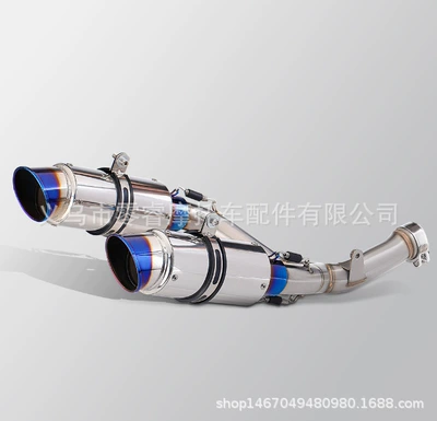 Motorcycle Exhaust Pipe Modification Motorcycle exhaust pipe - crf450rrx-stainless-steel-middle-section-sc-bevel-mouth-burnt-blue