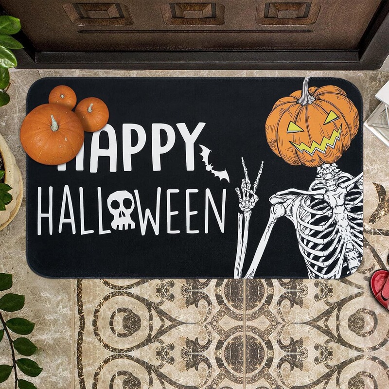 Cross-Border Halloween Crystal Velvet Carpet, Entrance Door Mat, Water-Absorbent Non-Slip Foot Mat, Entrance Mat, Bathroom Mat Cross-Border Halloween Crystal Velvet Carpet, Entrance Door Mat, Water-Absorbent Non-Slip Foot Mat, Entrance Mat, Bathroom Mat