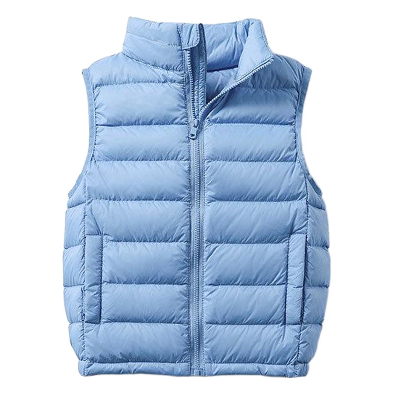 2025 Lightweight Children's down Vest for Older Kids, Boys and Girls, Outerwear Sleeveless Jacket for Autumn and Winter with Inner Liner
