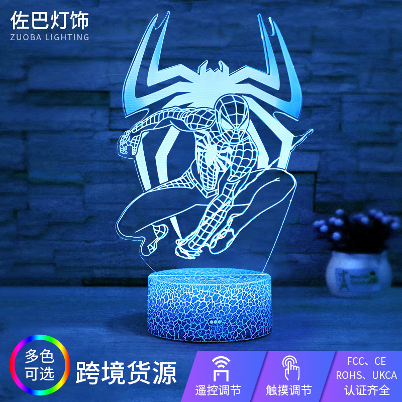 Amazon Cross Border Nightlight Spiderman 3d Small Table Lamp Home Bedroom Decorative Atmosphere Bedside led Table Lamp Amazon Cross Border Nightlight Spiderman 3d Small Table Lamp Home Bedroom Decorative Atmosphere Bedside led Table Lamp