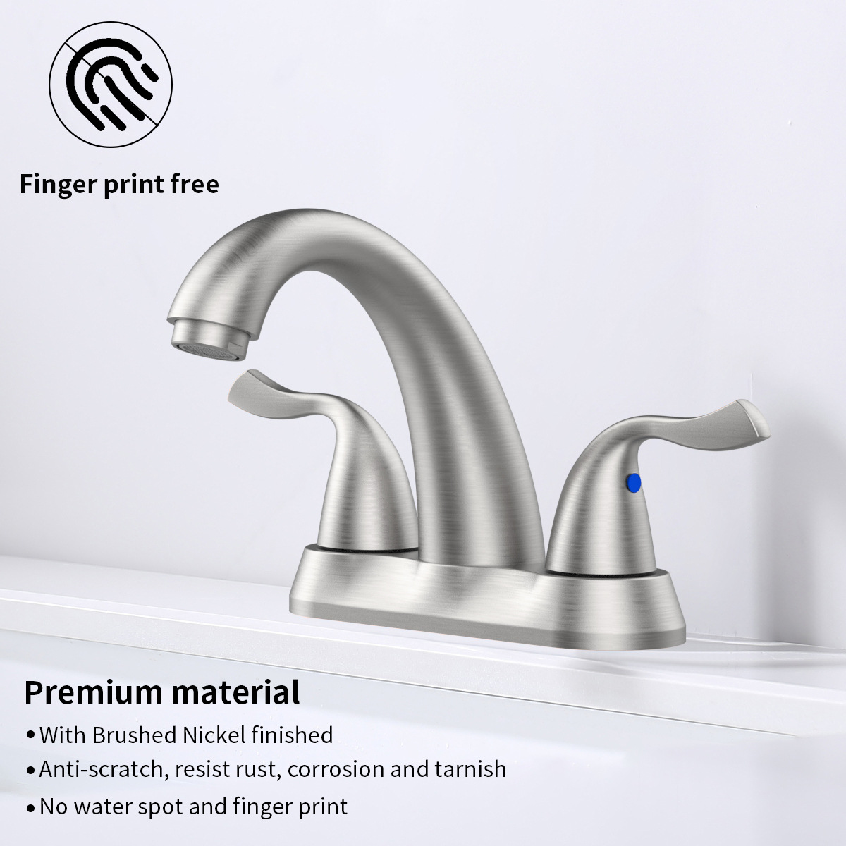 4 pulgadas de estilo americano frío y caliente doble mango baño baño lavabo lavabo grifo certificación CUPC Amazon
