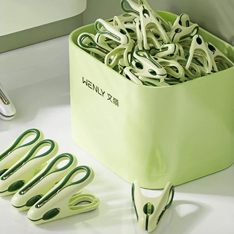 Powerful drying rack, windproof non-slip storage basket, clips included