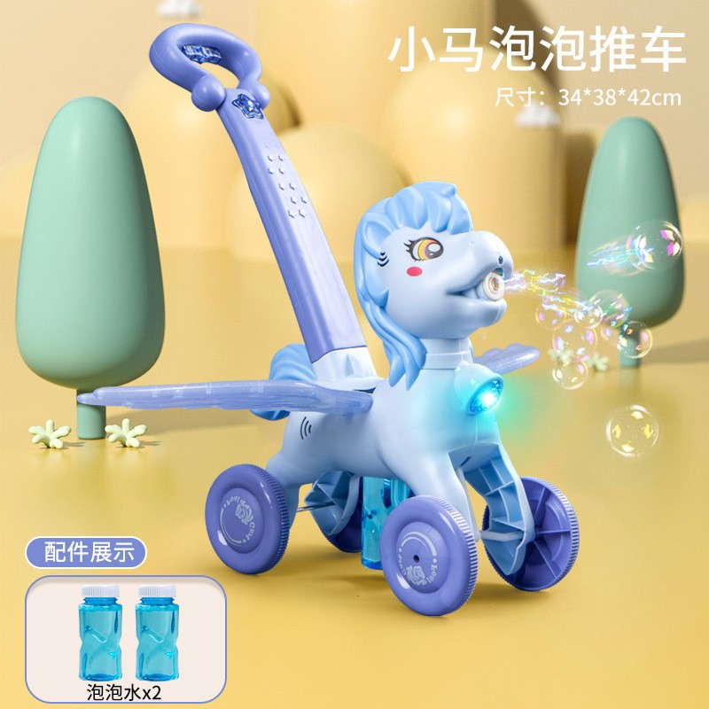 Bebé de dibujos animados conejo máquina de burbujas eléctricas 12 meses para aprender a caminar perrito caminante juguetes de empuje de mano bebé image 15