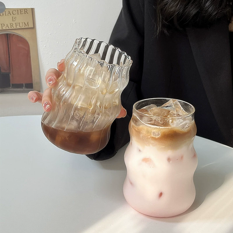 Fat Dudu Кофейная стеклянная чашка тибетская соломинка, straw INS, используют девочки пить холодную воду напиток молоко чашка