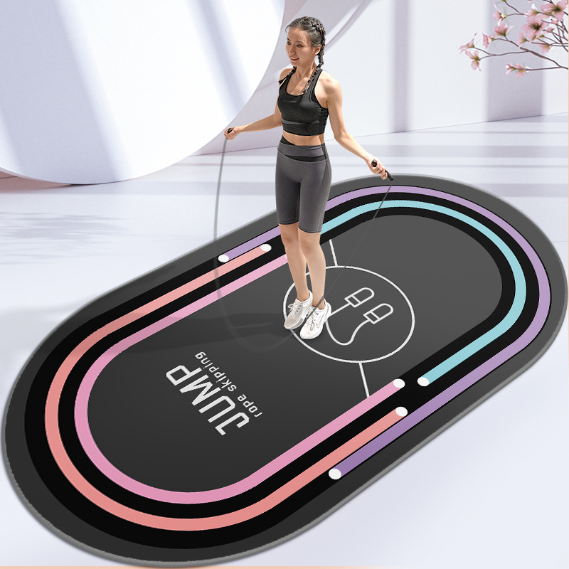 Yoga Floor Mat, Household Stain-Resistant and Easy-Care Skipping Mat, Outdoor Absorbent Fitness Mat, Crystal Velvet Carpet, Drop Shipping