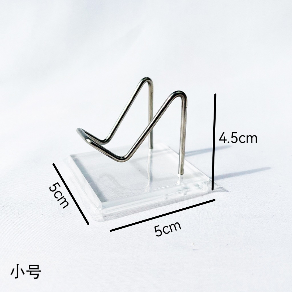 Acrílico transparente mineral etiqueta rack cristal crudo piedra mineral espécimen estante caballete soporte base creativa image 8