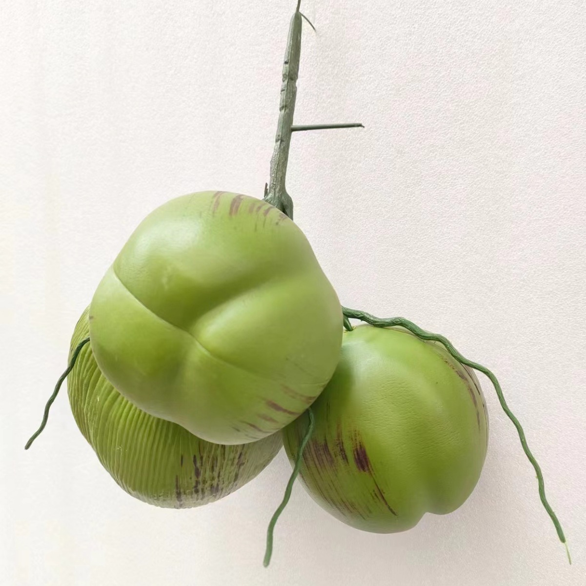 Modelo de fruta de coco simulado props fruta falsa props fruta tropical decoración palma fruta falsa