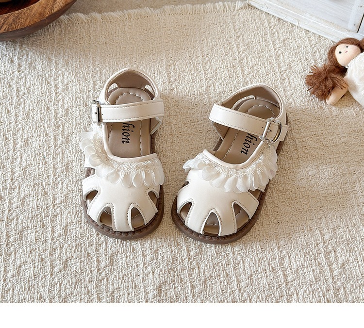 Princess Lace Sandals For Toddlers With Soft Sole Closed Toe Beach_voghion.com