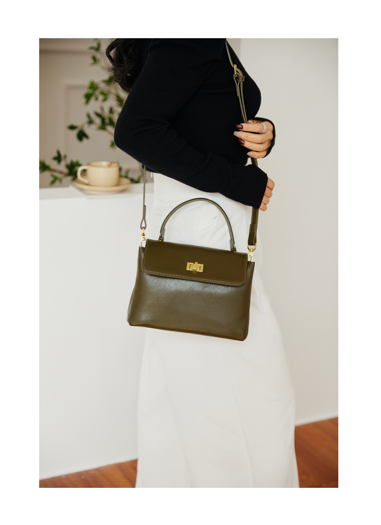 Small Square Crossbody Bag Women's Shoulder Bag Soft Leather_voghion.com