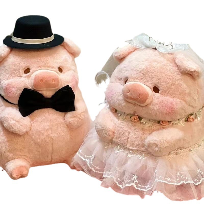 花嫁豚かわいい結婚式の部屋の装飾ウェディングギフト人形ベッド人形付き持参金ベッド人形ペア中国風|undefined