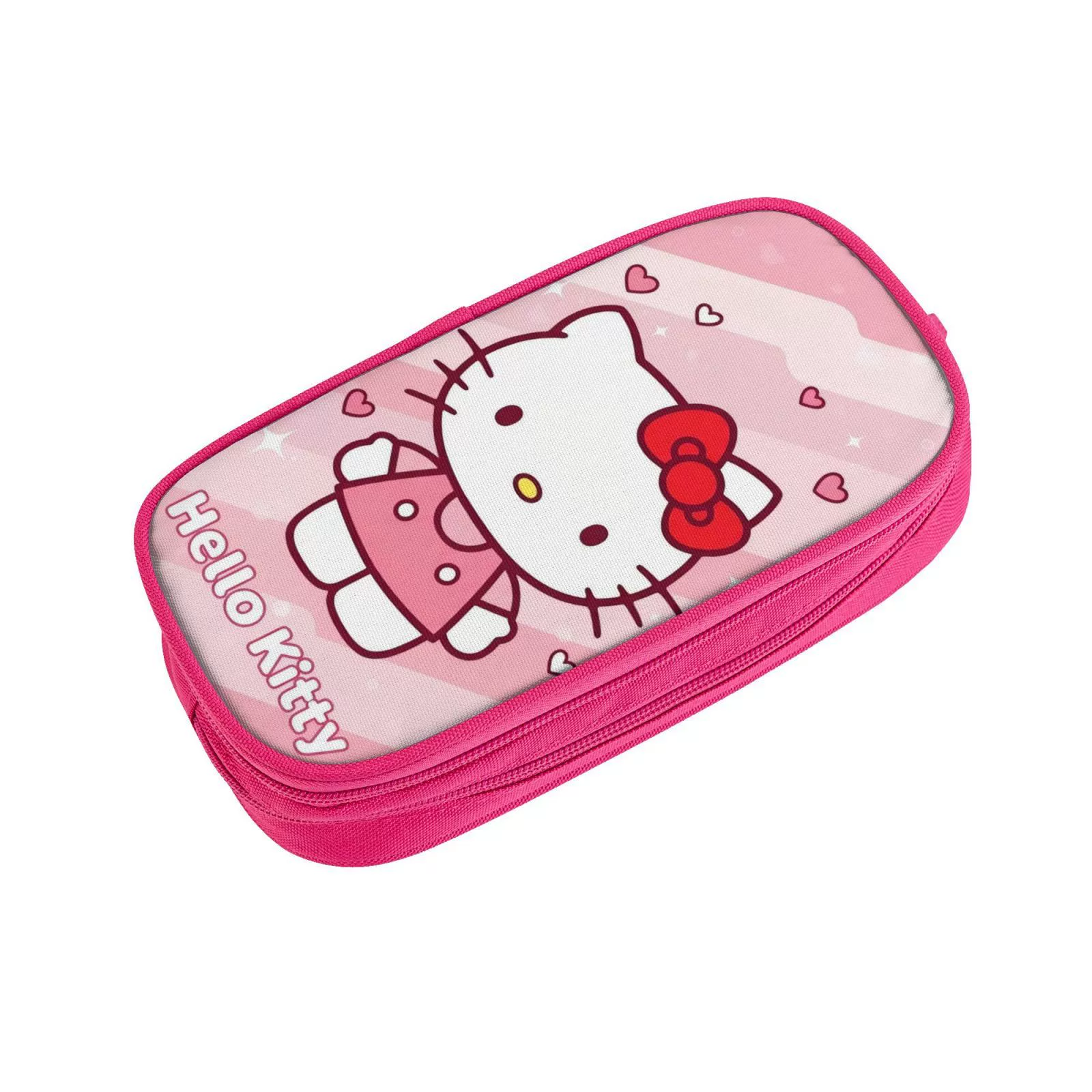 Hello Kitty, фуксия двухслойный мультяшный пенал для начальной школы, новая коллекция, начальная и средняя школа