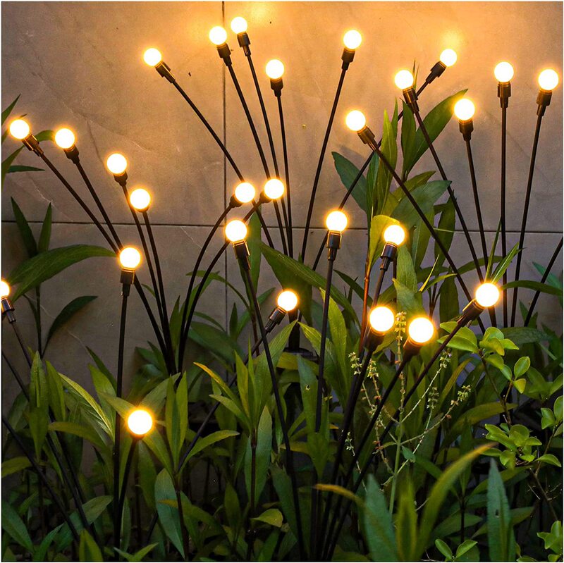 Cross-Border Solar Lawn Lamp Garden Lamp Led Wind Firefly Ground Lamp Garden Decoration Holiday Lamp Swing