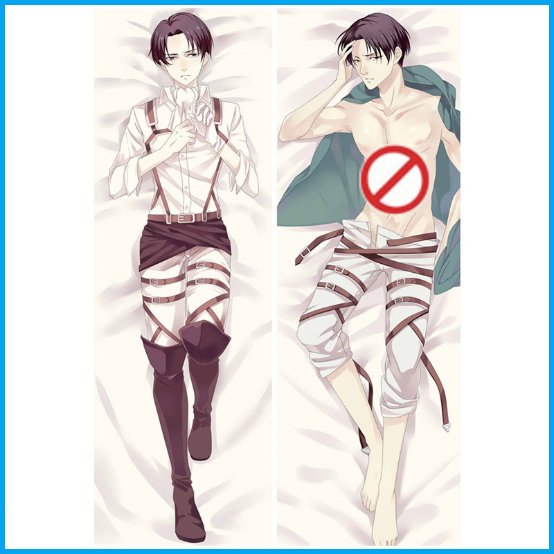 Povlak na polštář a potah na polštář s motivem Attack on Titan - Dlouhý polštář s karikaturou