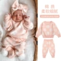 婴儿宝宝粉底纯棉毛衣