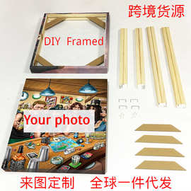 外贸画芯美元金钱打印帆布画图片印刷装饰画高清喷印画芯跨境代发