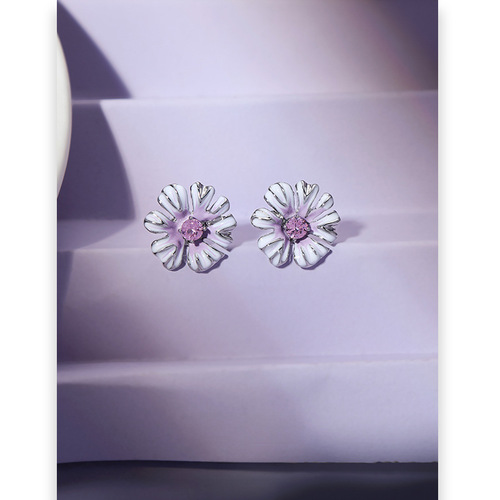 Purple Oil Daisies Earrings for Women, Wholesale, Unique Design, High-End, Elegant, Sweet, Cool, Versatile, Gentle Earrings