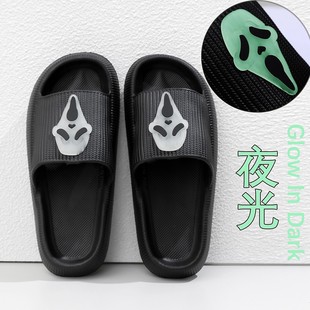���EVA����Ь��Ůһ���ϼҾ��⴩Ь�ӿ�ͨscream skull slippers