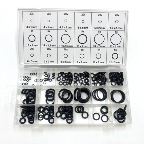 225PC O-ring set, black leather seal ring, O-ring high temperature resistance, NBR pressure-resistant box