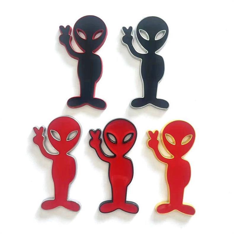 Creative Metal Car Sticker - Domineering Alien Car Emblem - Personalized Modified Alien Car Body Sticker
