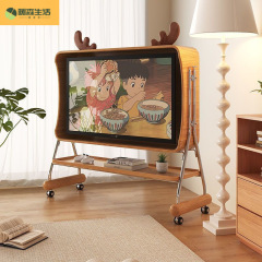 移動可能な高脚テレビキャビネット現代シンプルな小戸型ファッションテレビスタンド客間寝室中古レトロ着地