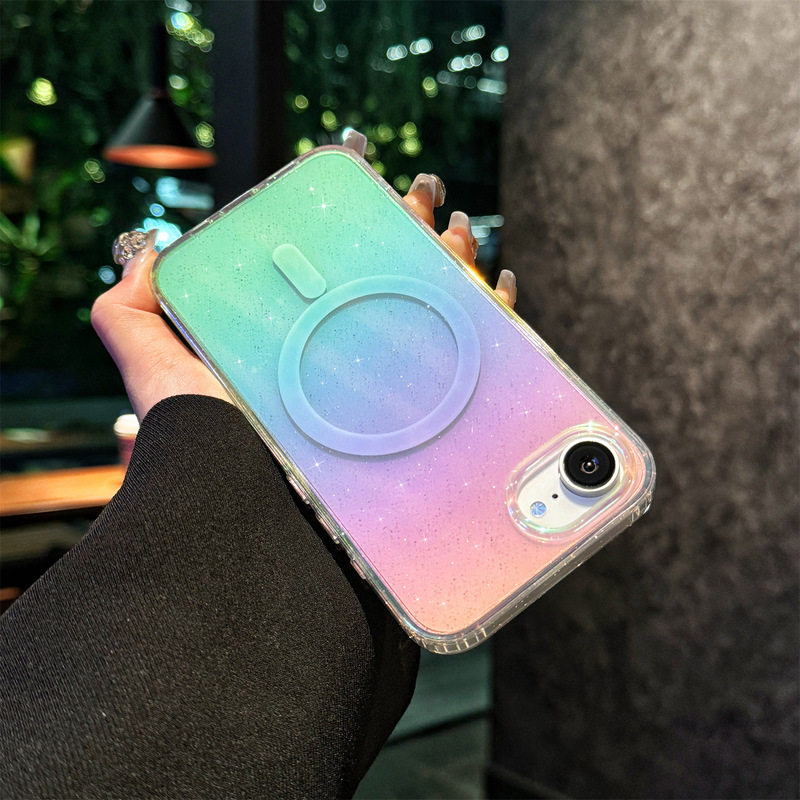 Suitable for Apple 17E Mobile Phone Case, European and American Style Iphone16E Leopard Print Magnetic Case, Anti-Fall, Cross-Border Amazon New Model