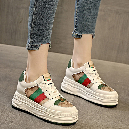 Broken code inventory processing inner height increasing women's shoes thick-soled platform casual sports shoes mesh shoes single shoes