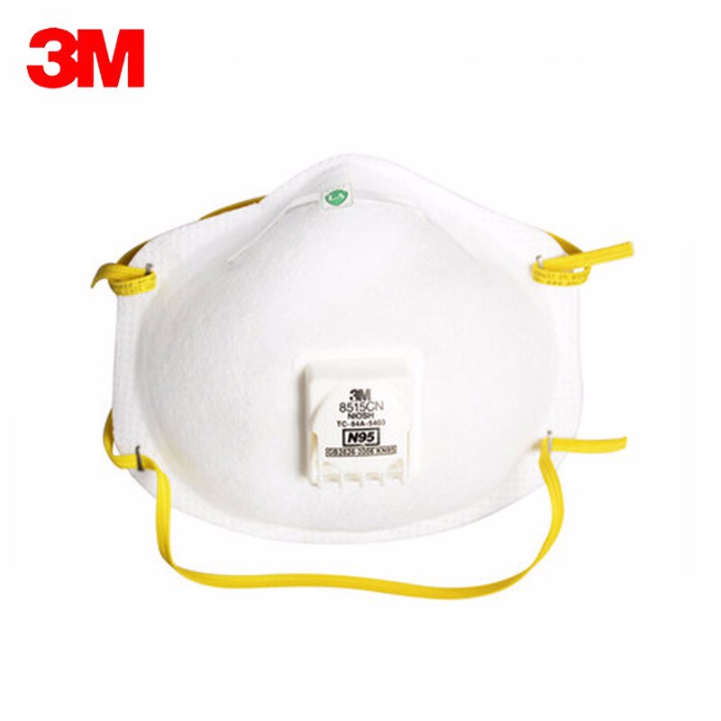3M 8515CN N95 máscara de corte de metal soldada tipo correa de cabeza con válvula de respiración N95 a prueba de polvo y niebla 10 paquetes