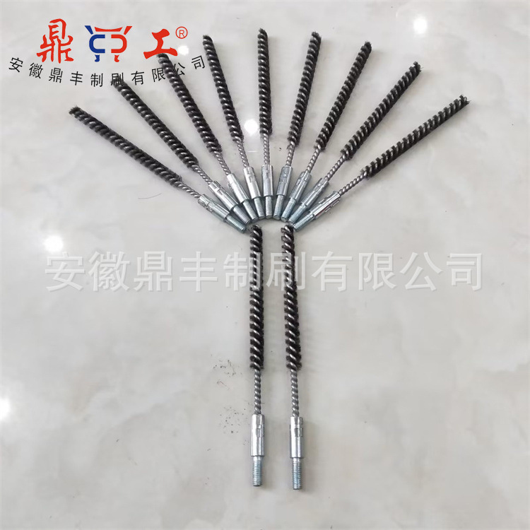 直供液压伐孔内槽边去毛刺试管刷 管道除锈钢丝刷 磨料丝管道刷