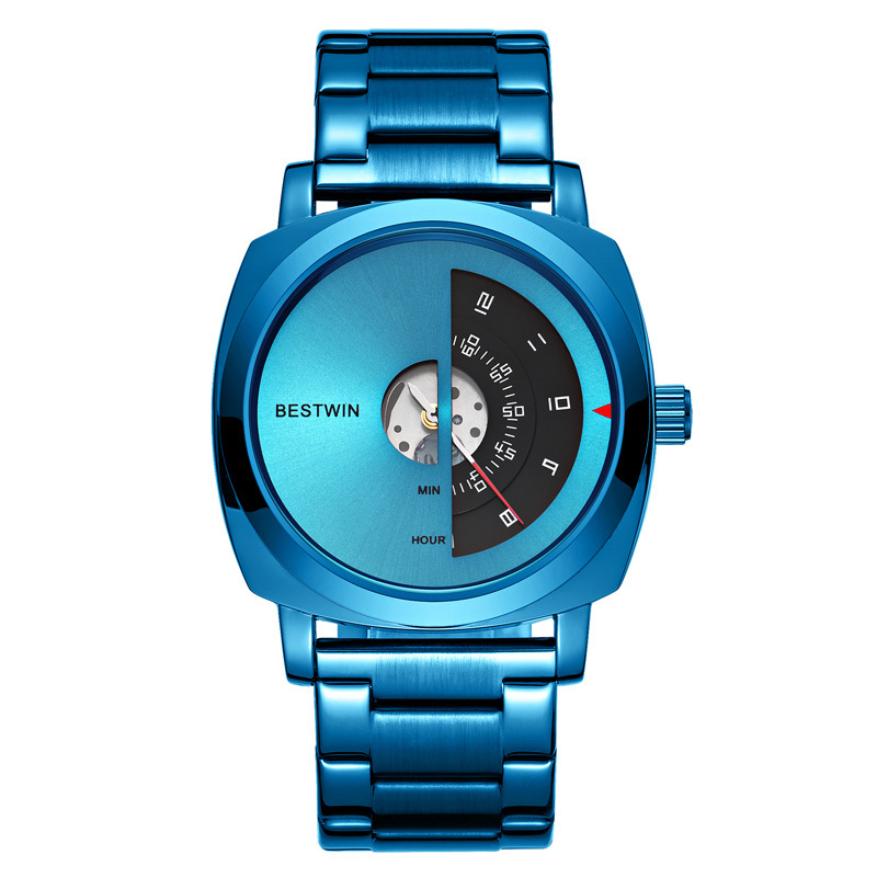 Orologio da uomo in lega con fotocamera reflex, fibbia pieghevole, design alla moda e lancette personalizzate._voghion.com