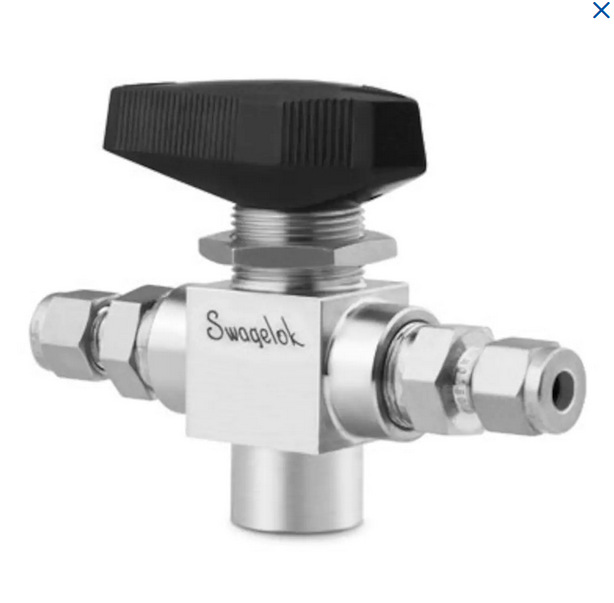 世伟洛克SS-83XKS6不锈钢高压3通球阀卡套3/8in.内螺纹 NPT1/4in.