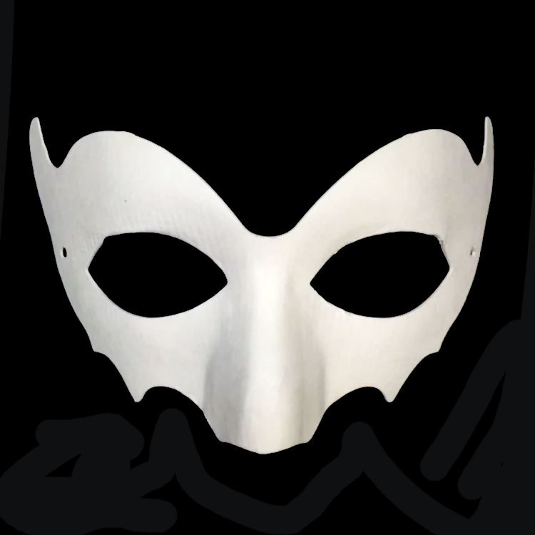 Máscara de zorro de papel maché – DIY, para pintura/teatro/Halloween