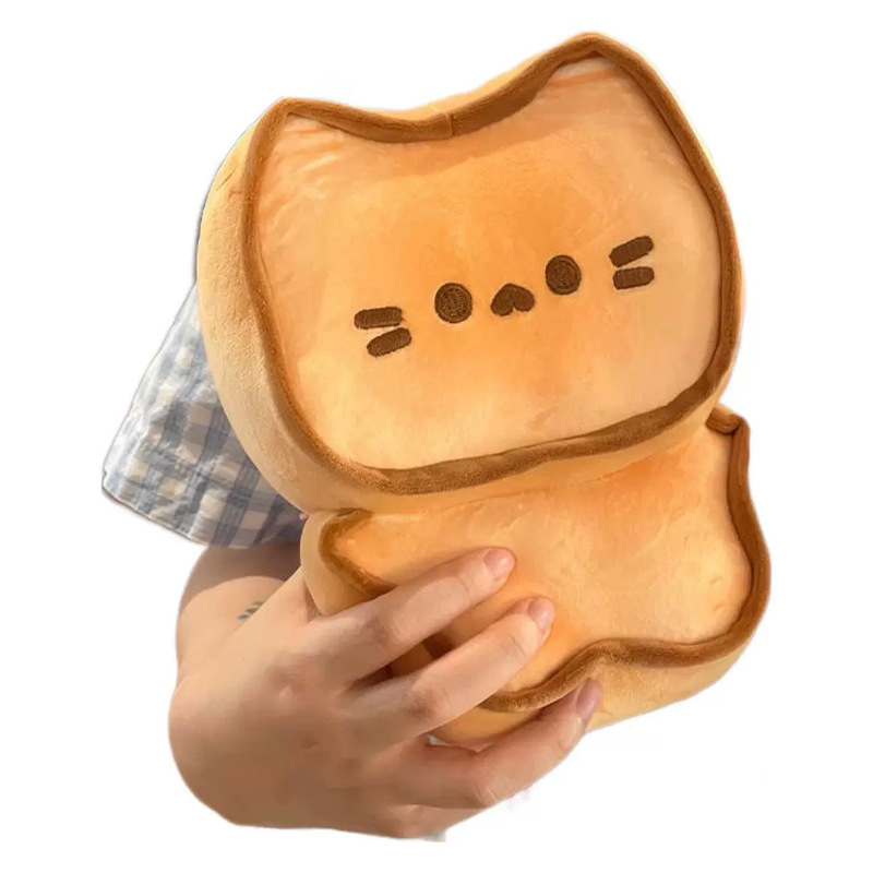 新品バターニャクッキーとイタチ猫巻きぬいぐるみホームパンかわいい人形子供寝抱き枕|undefined