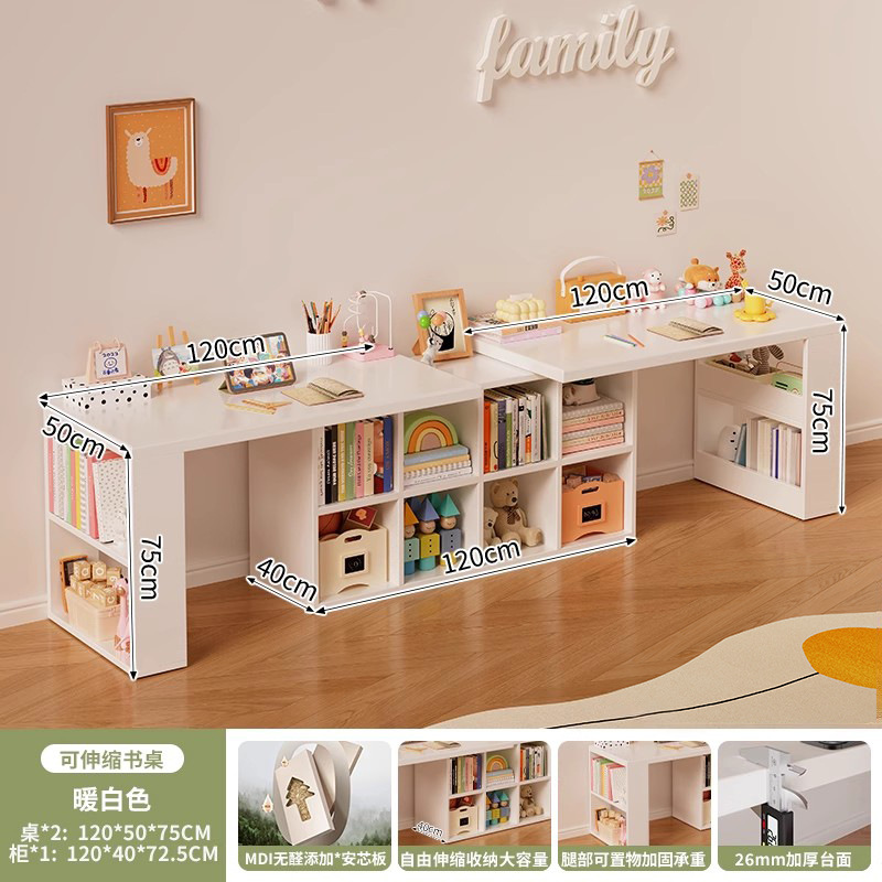 Escritorio de madera maciza para niños