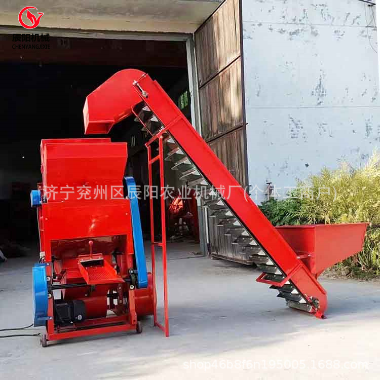 天津热销电动商用花生种子脱壳机家用双风机款长果去皮机