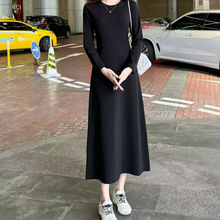 2025秋季新款宽松休闲显瘦长款打底气质连衣裙百搭女装