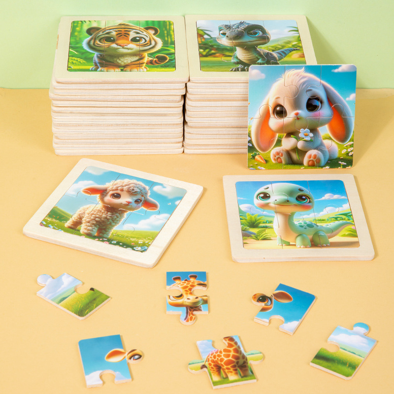 Rompecabezas de madera de los niños dinosaurio animal océano bebé iluminación cognitiva rompecabezas juego educación temprana juguetes educativos