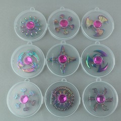 新しい合金の指先のジャイロの減圧の子供のおもちゃのPVCの箱の指のジャイロの工場の卸売りの露店のおもちゃ