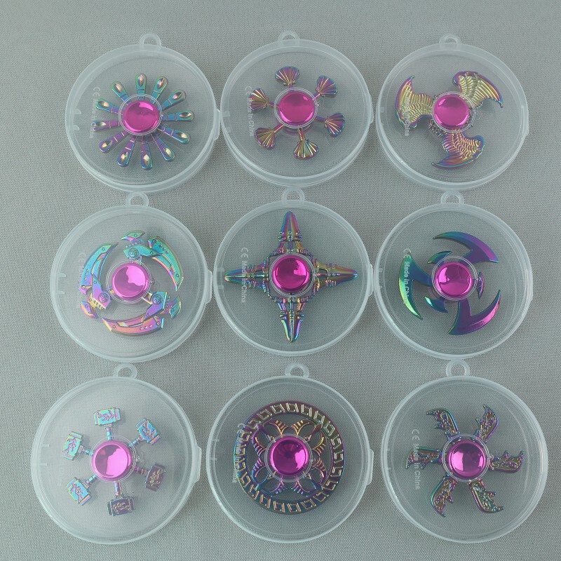 New alloy fingertip gyro decompression children's toy PVC boxed finger gyro factory wholesale stall toy