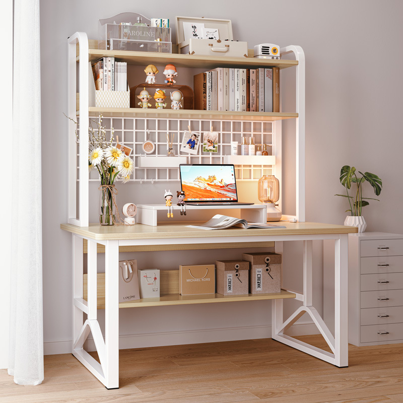 Escritorio escritorio de la computadora de escritorio estantería escritorio integrado dormitorio simple estudiante aprendizaje escritorio del hogar