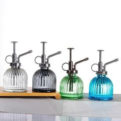 Household small indoor gray glass shower kettle for watering flowers, succulents and green plants water kettle with long mouth spray bottle