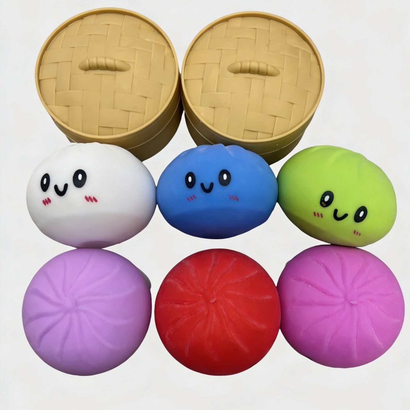 Bamboo de pellizco, suave, lindo, lento, rebote divertido, juguetes de pellizco de pellizco portátiles, adornos de oficina