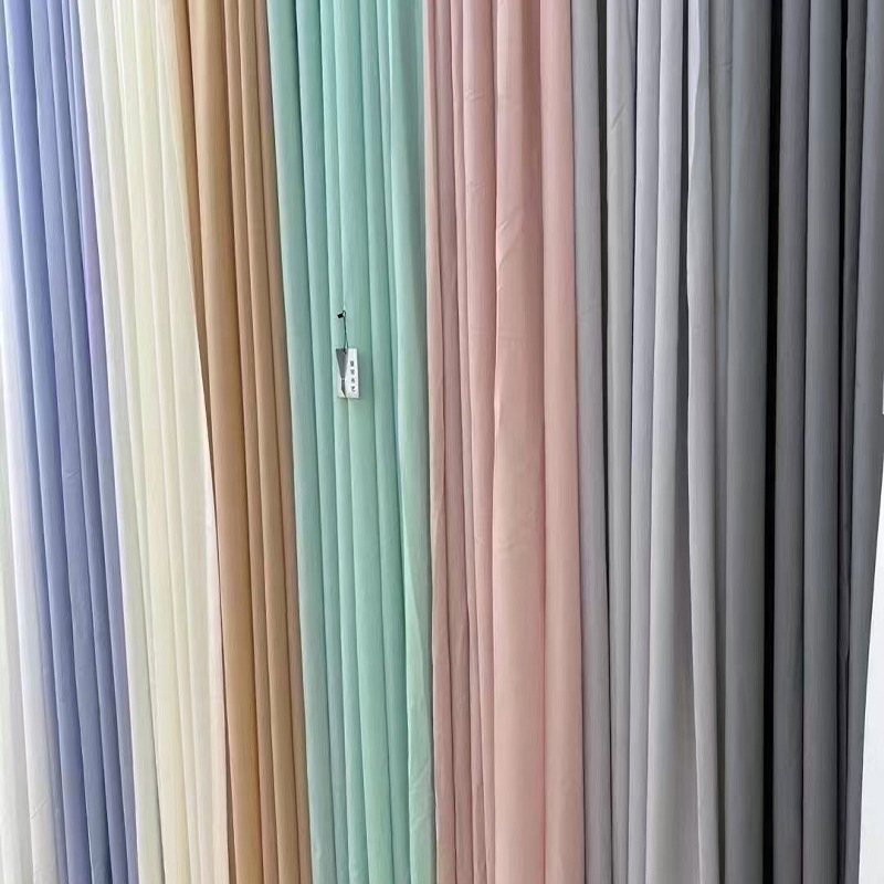 Simple Plain Color Yarn High-grade Sense Privacy-proof Transparent and Impervious Multi-color Window Screen Fabric