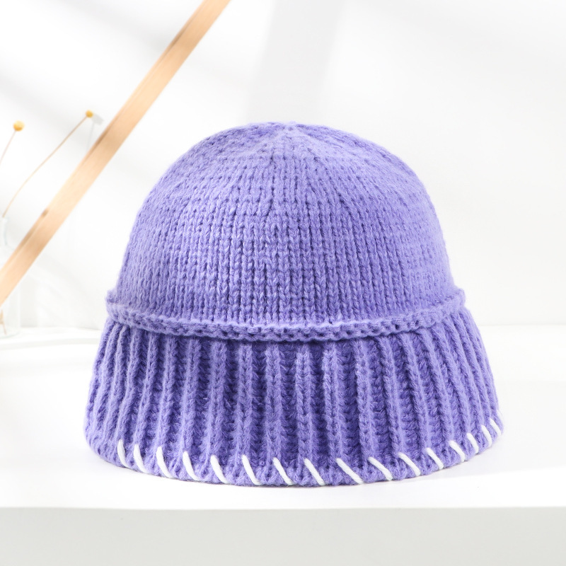 バケットハット 飾り編み目バケットハット