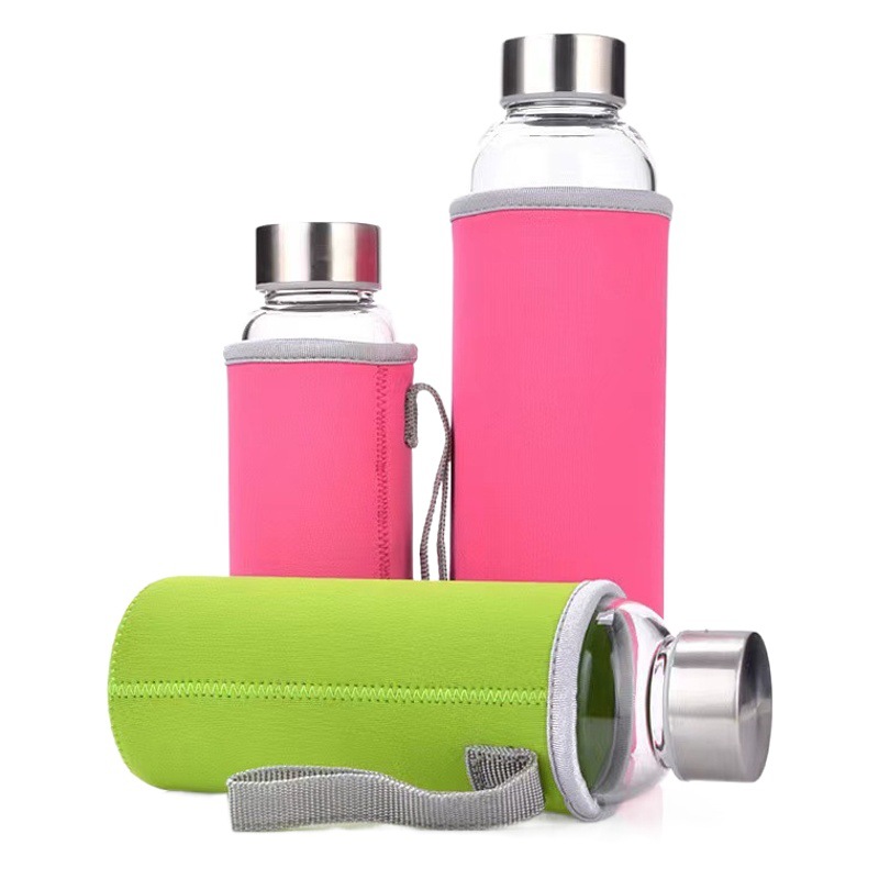 Comercio exterior nueva moda resistente a altas temperaturas de una sola capa de vidrio deportes al aire libre taza de agua creativa botella de vidrio de gran capacidad regalo