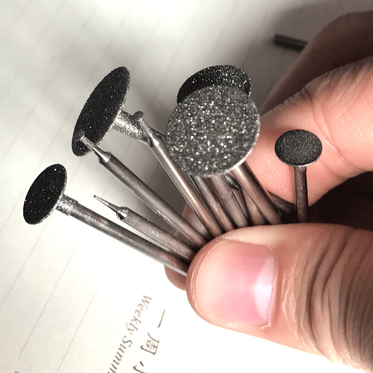 t型金刚砂磨头玉石雕刻工具牙机刀头打磨钻头石头切割片2.35 3mm